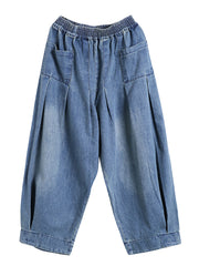 Einfache lockere Jeans in reiner Farbe